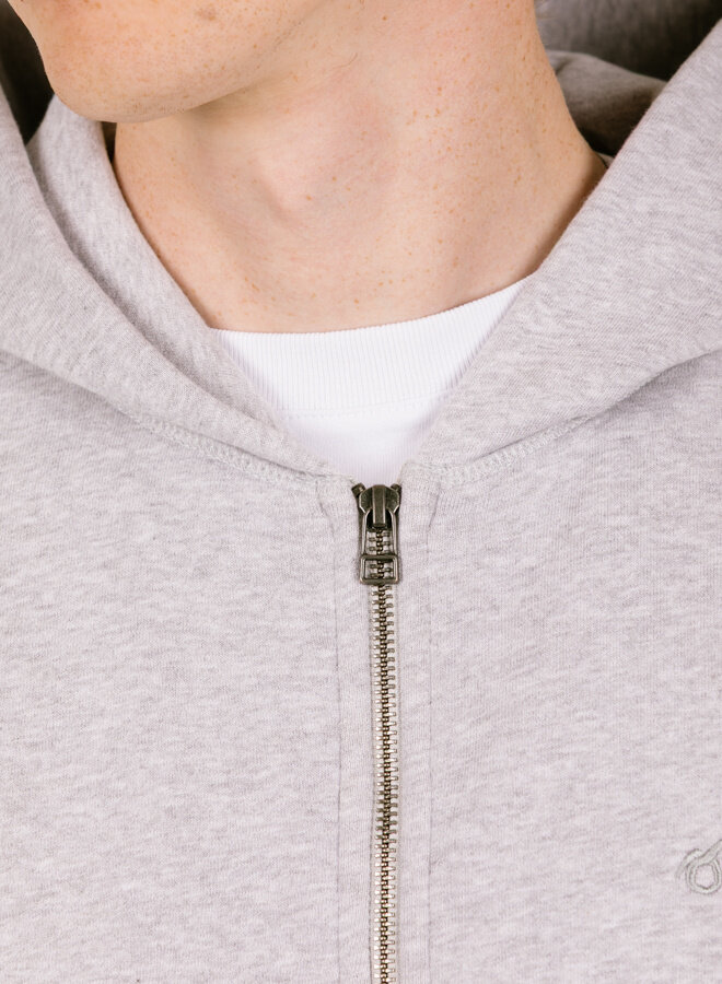 Signature Zip Hoodie Heather Grey