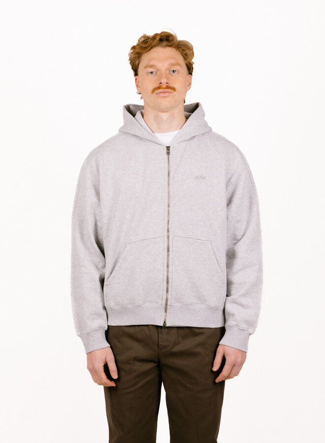 Signature Zip Hoodie Heather Grey