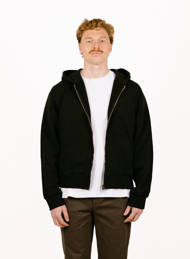 Signature Zip Hoodie Black