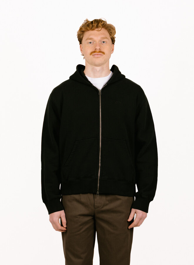 Signature Zip Hoodie Black