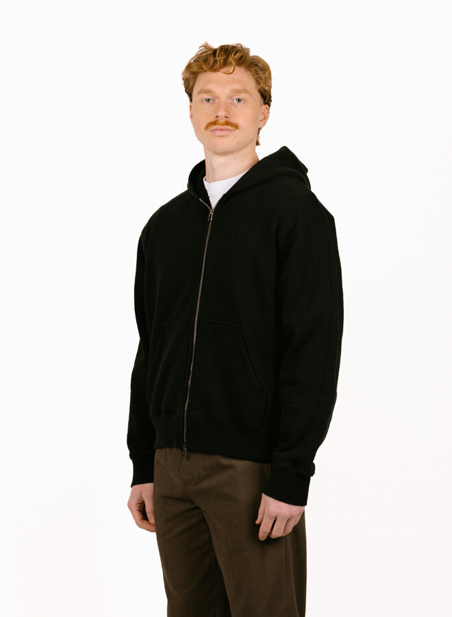 Signature Zip Hoodie Black