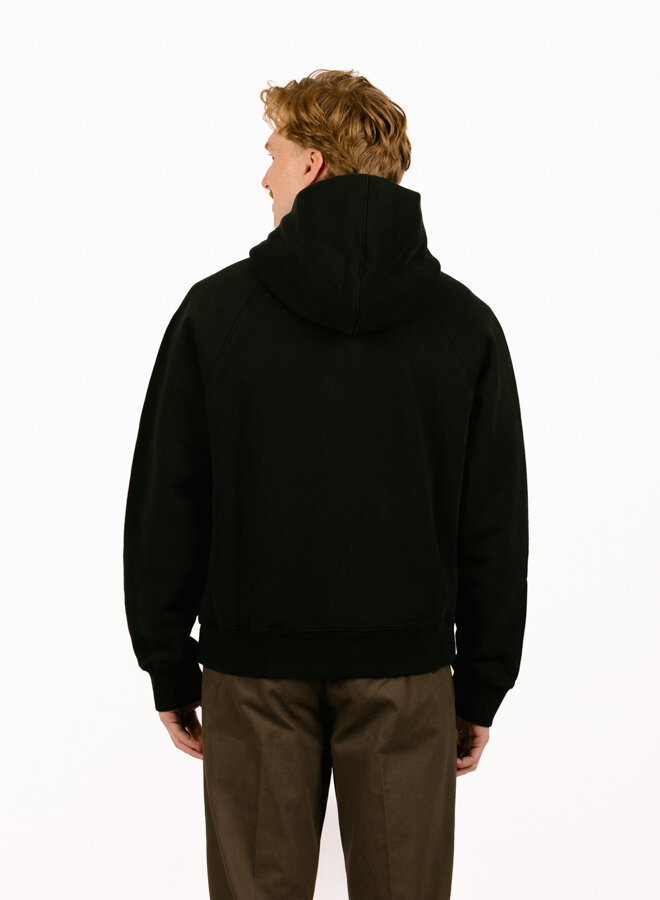 Signature Zip Hoodie Black