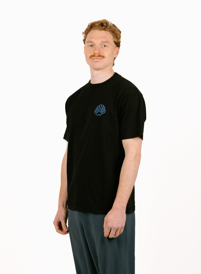 Logo Tee Black / Acid Blue