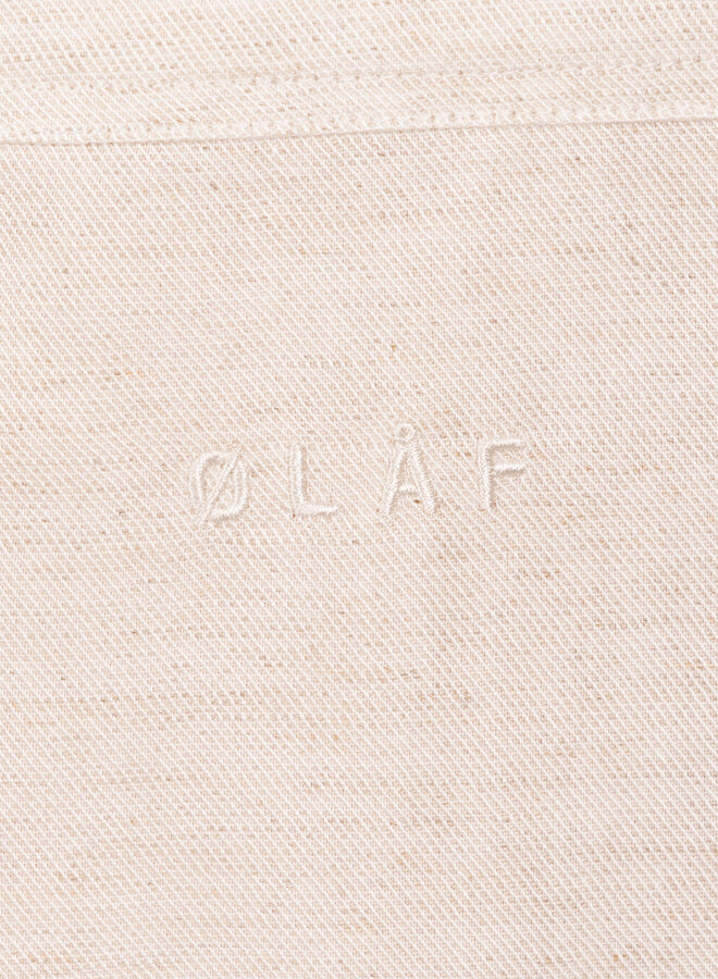 Linen Blend SS Shirt Off White