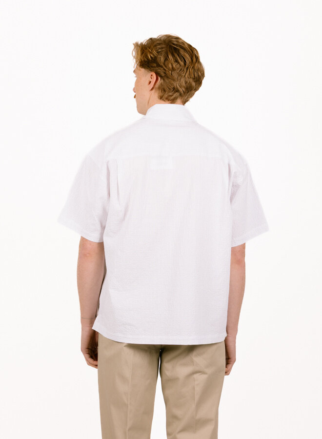 Stripe Boxy SS Shirt Optical White