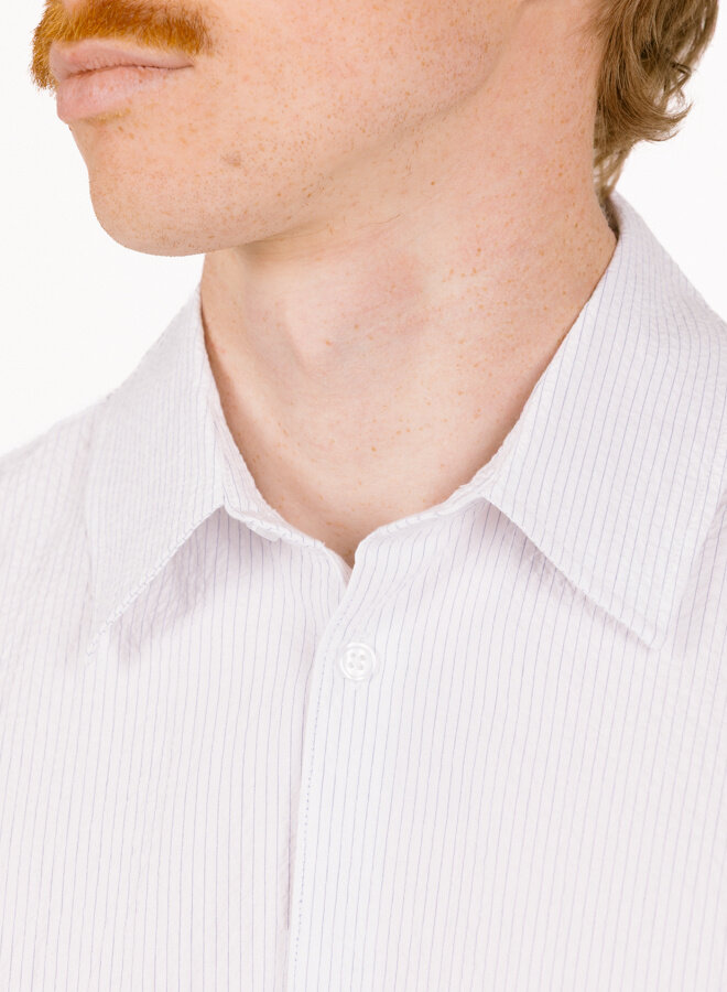 Stripe Boxy SS Shirt Optical White