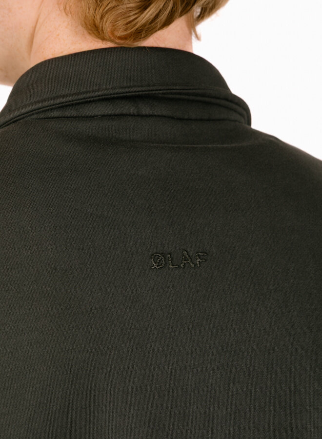 Essential Zip Up Polo Charcoal