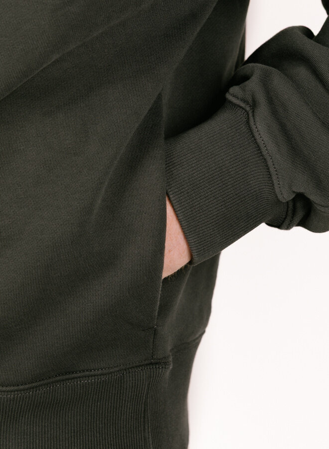 Essential Zip Up Polo Charcoal