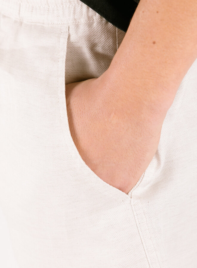 Linen Blend Short Off White