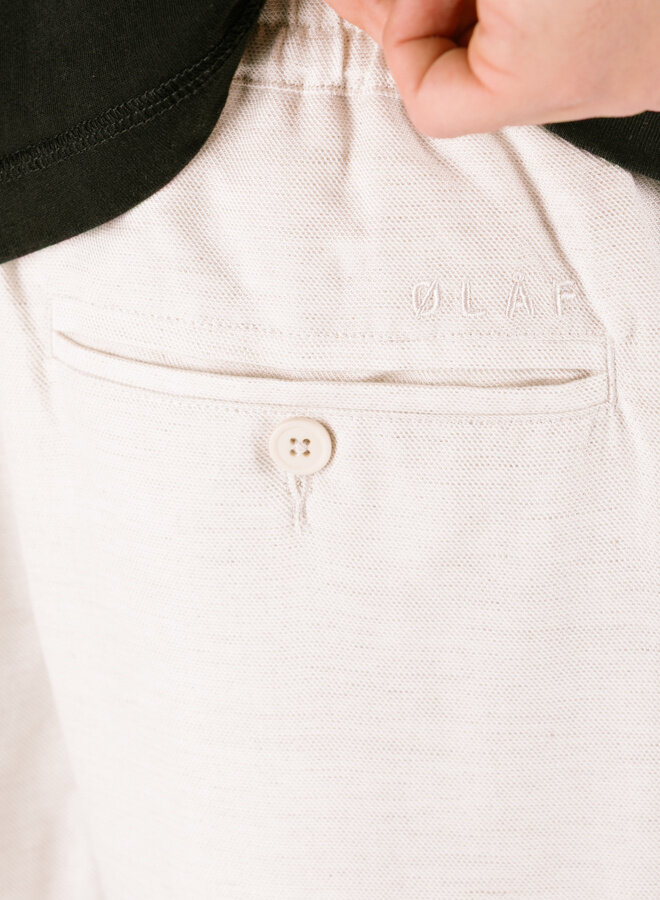 Linen Blend Short Off White