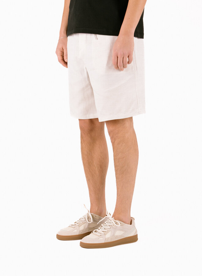 Linen Blend Short Off White