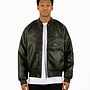 Half Logo Leather Jacket Black