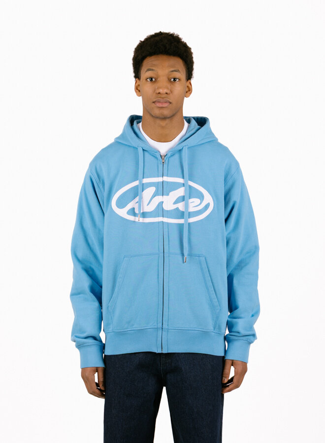 Circle Logo Zip Hoodie Blue