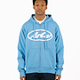 Circle Logo Zip Hoodie Blue