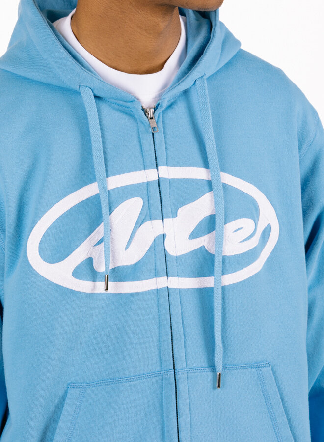 Circle Logo Zip Hoodie Blue