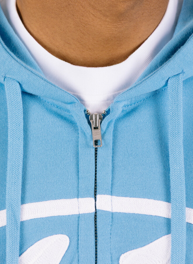 Circle Logo Zip Hoodie Blue
