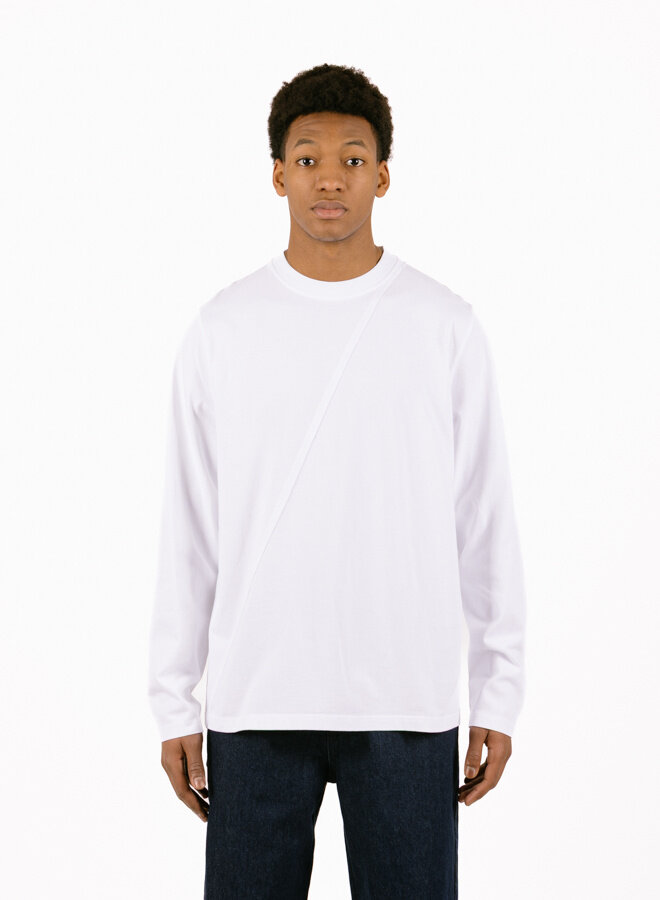 Back Circle Logo Longsleeve White
