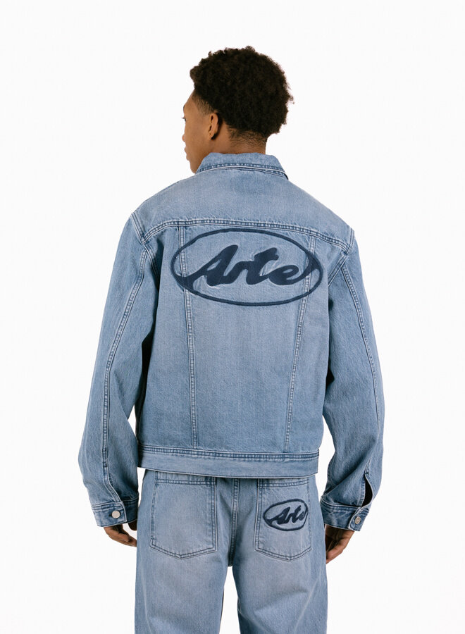Circle Logo Jeans Jacket Bleach
