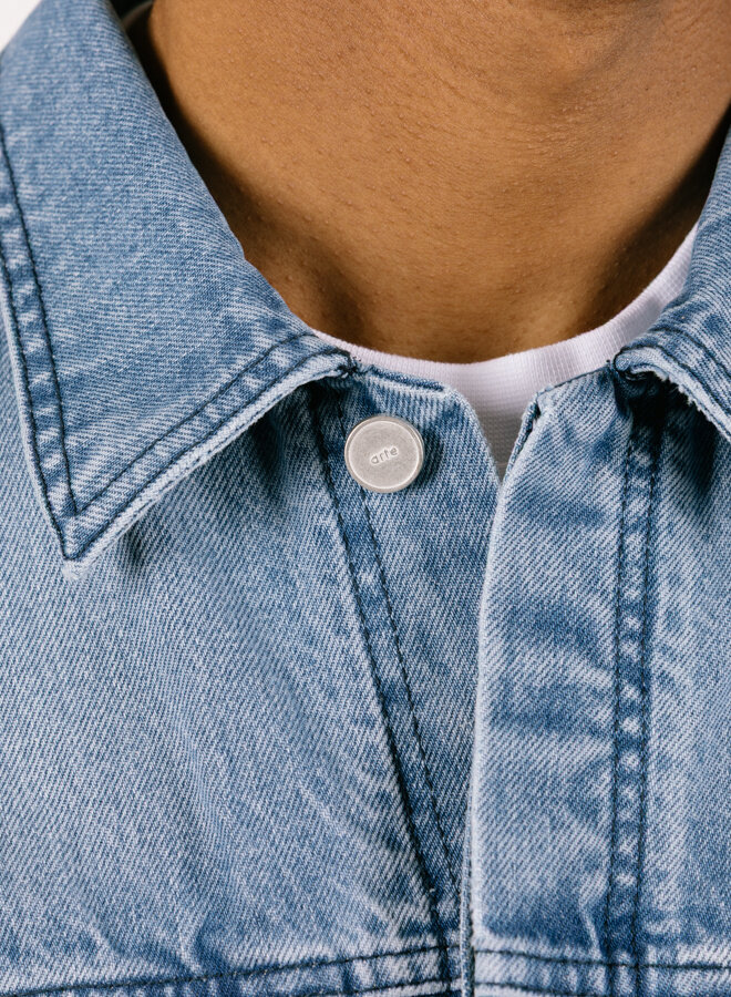 Circle Logo Jeans Jacket Denim Bleach