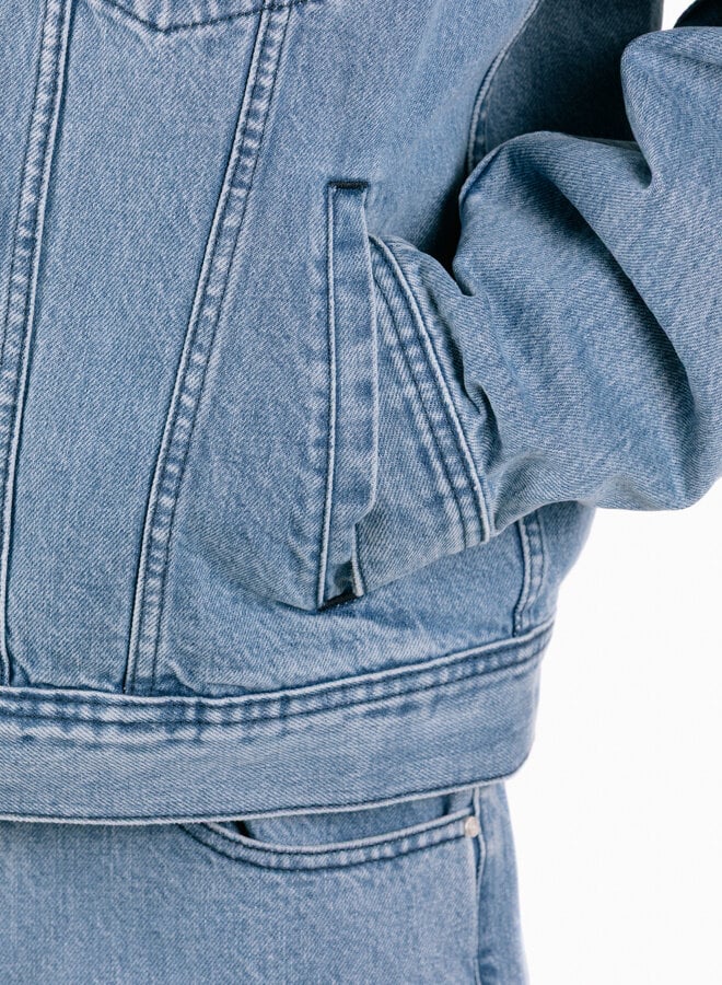 Circle Logo Jeans Jacket Bleach