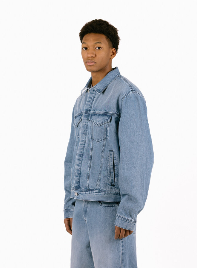 Circle Logo Jeans Jacket Bleach