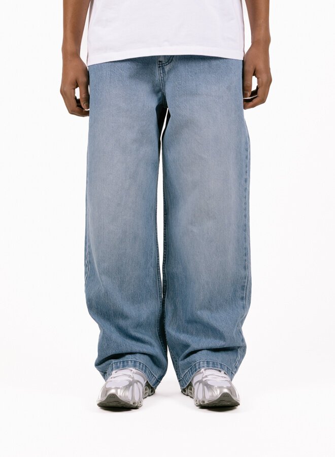 Circle Logo Pocket Pants Denim Bleach