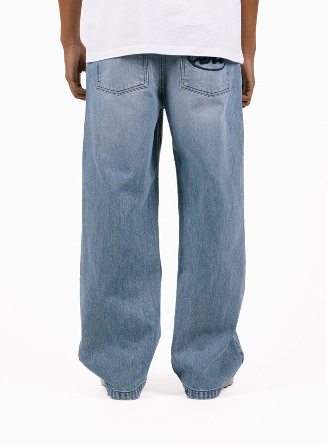 Circle Logo Pocket Pants Denim Bleach