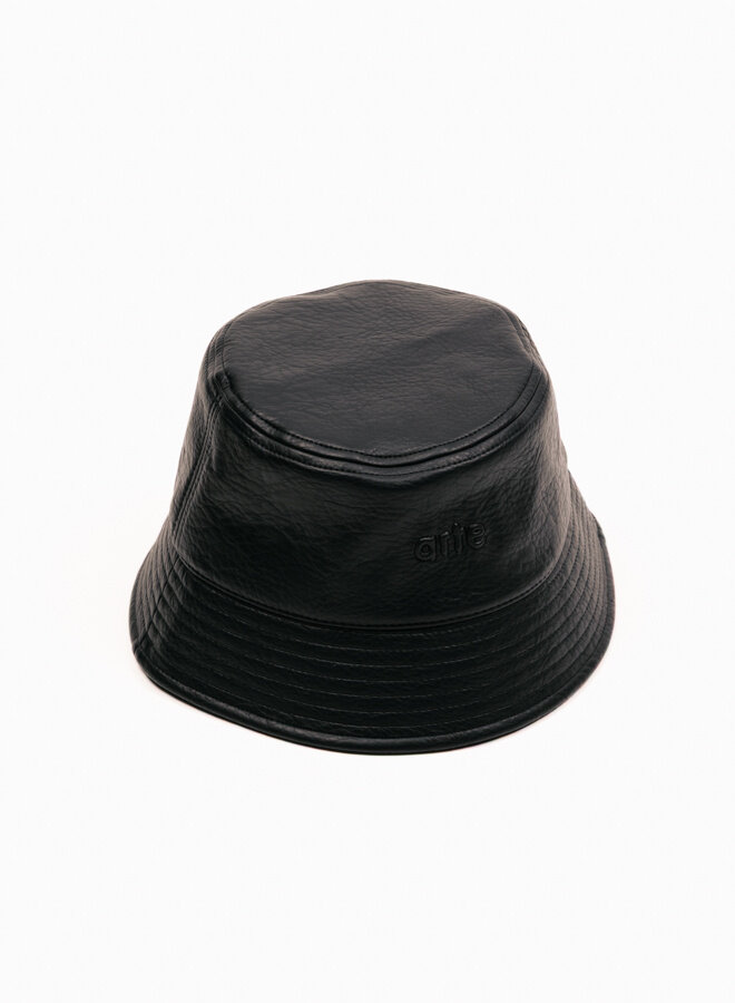 PU Leather Buckethat Black