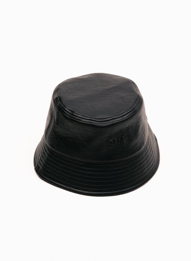 PU Leather Buckethat Black