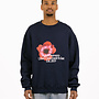 Big Flower Navy Crewneck