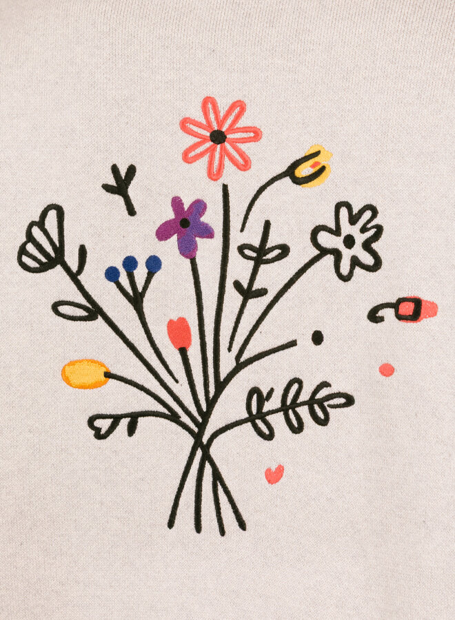 Flower Garden Knitted Hoodie Green