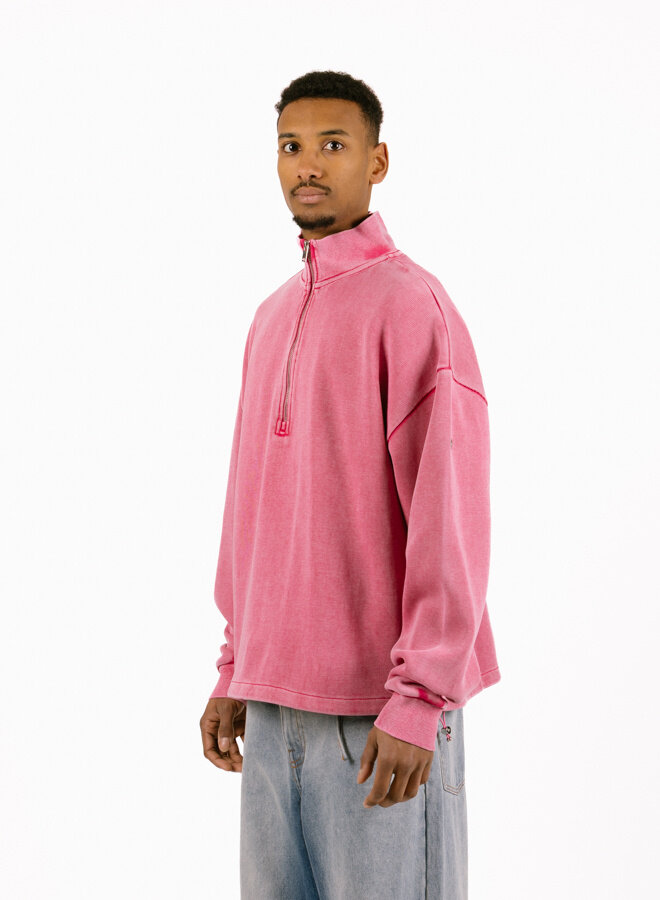 New Amsterdam Surf Association Plate Half-Zip Washed Pink