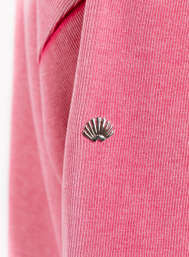 Plate Half-Zip Washed Pink