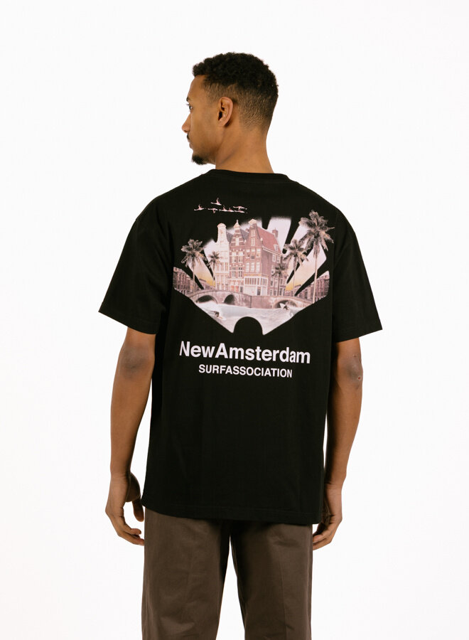 New Amsterdam Surf Association Tropical Tee Black