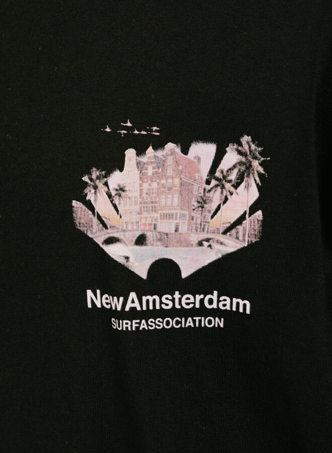 New Amsterdam Surf Association Tropical Tee Black
