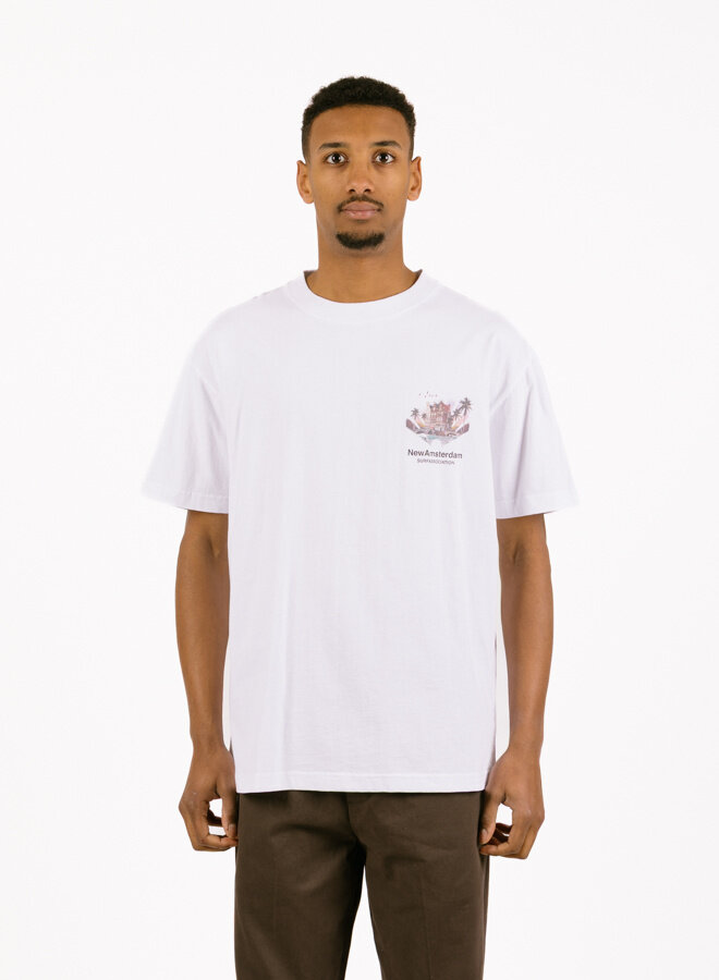 New Amsterdam Surf Association Tropical Tee White