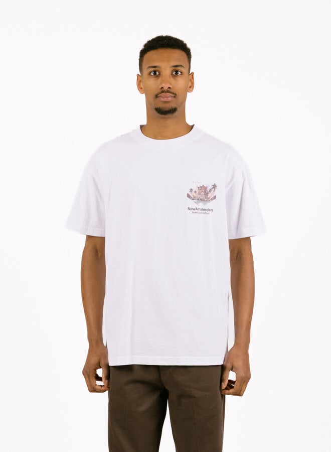 New Amsterdam Surf Association Tropical Tee White