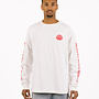 Logo Longsleeve Washed White / Deep Red