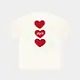 Red Tripple Heart T-Shirt Off White