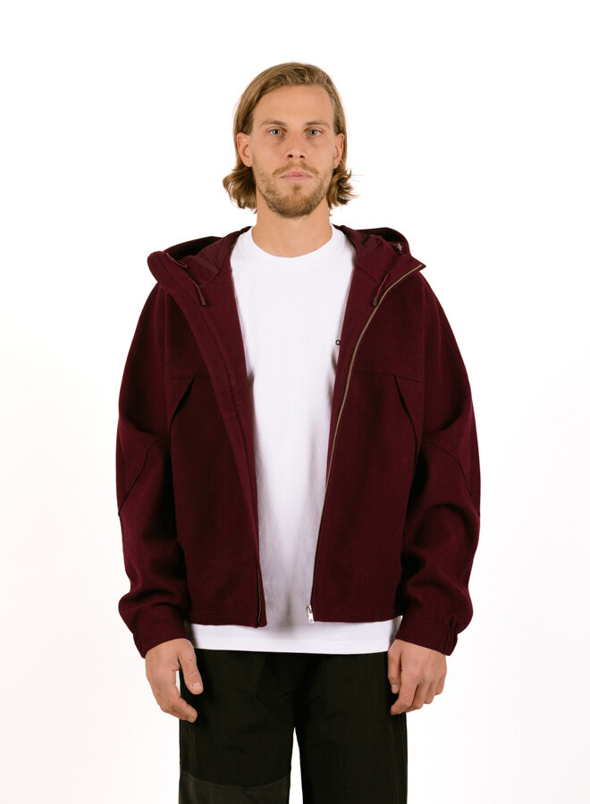 Technical Wool Jacket Bordeaux