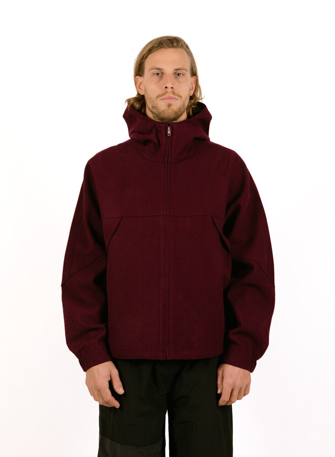 Technical Wool Jacket Bordeaux