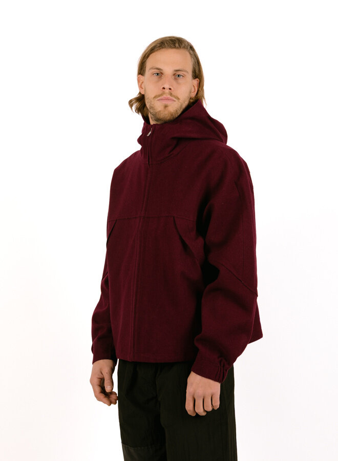 Technical Wool Jacket Bordeaux