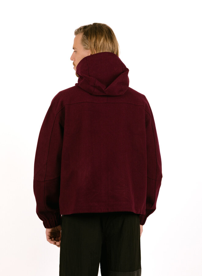 Technical Wool Jacket Bordeaux