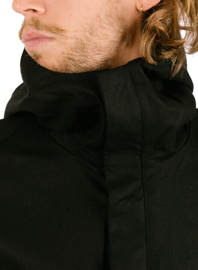 Technical Linen Jacket Black
