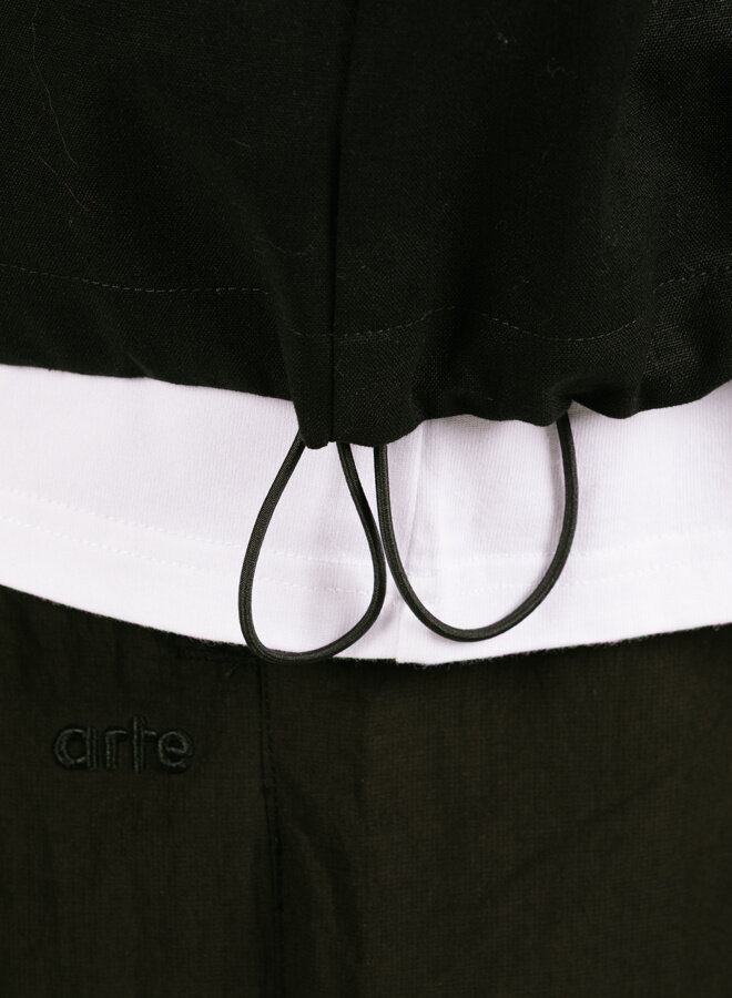 Technical Linen Jacket Black