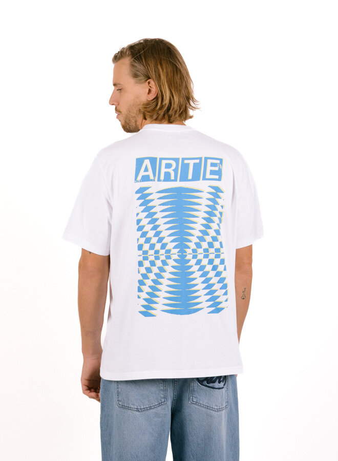 Abstract Back Print T-shirt White