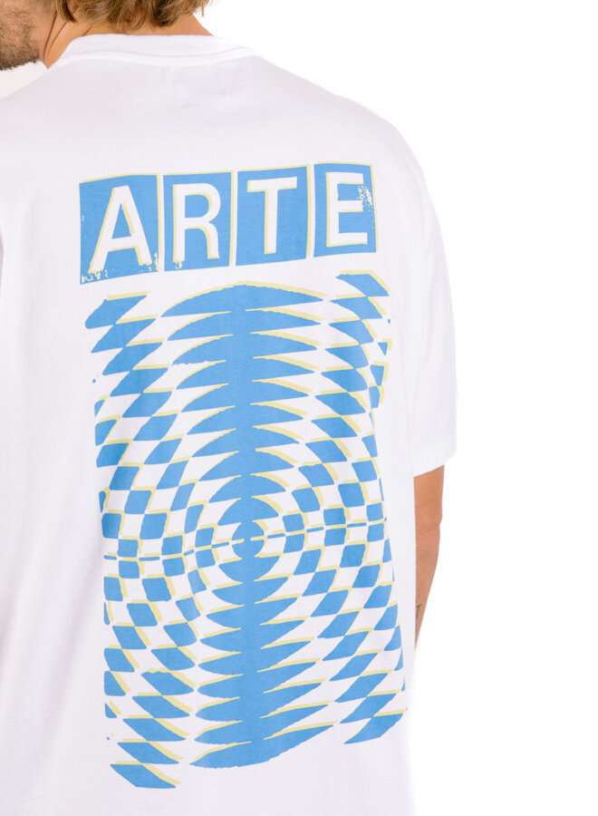 Abstract Back Print T-shirt White