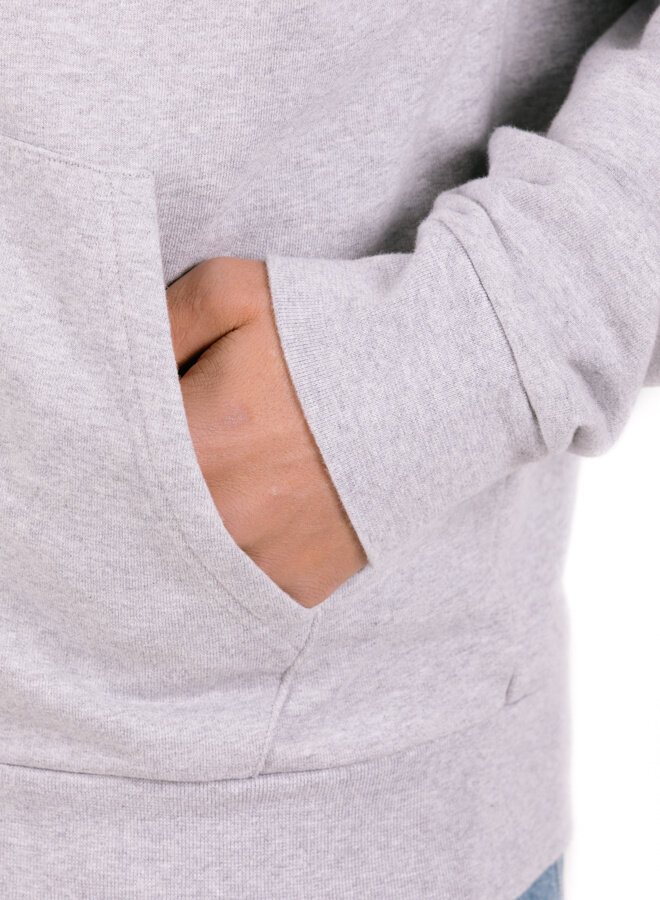 Split Patch Zip Hoodie Grey/Navy