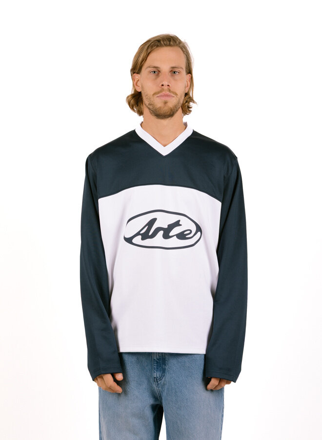 Circle Logo Longsleeve Wit/Navy