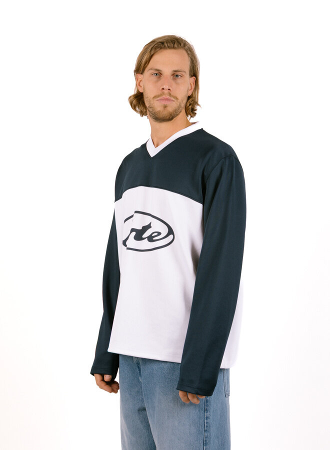 Circle Logo Longsleeve Wit/Navy